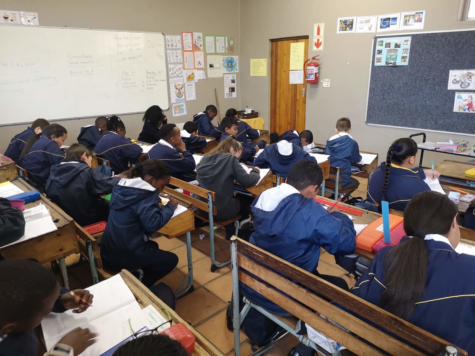 Clase colegio Sudáfrica 